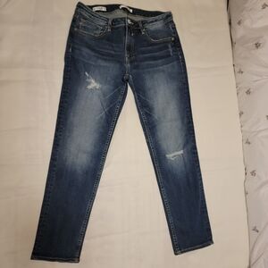 Vigoss Thompson Tomboy Women's Blue Distressed Jeans Size 30
